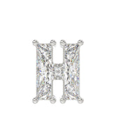 14K WHITE GOLD 1 1/3CT FANCY CUT ALPHABET DIAMOND LADIES PENDANT WITH CHAIN